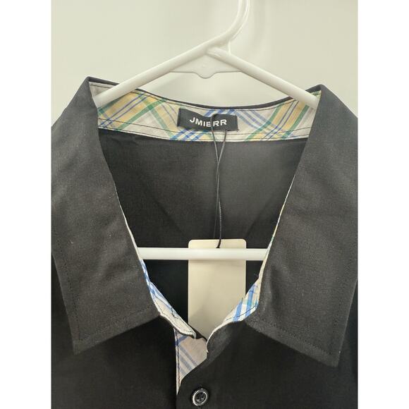 Men's Casual Button Down Shirts Wrinkle-Free Short Sleeve Business Dress Sz 2XL - Picture 12 of 15